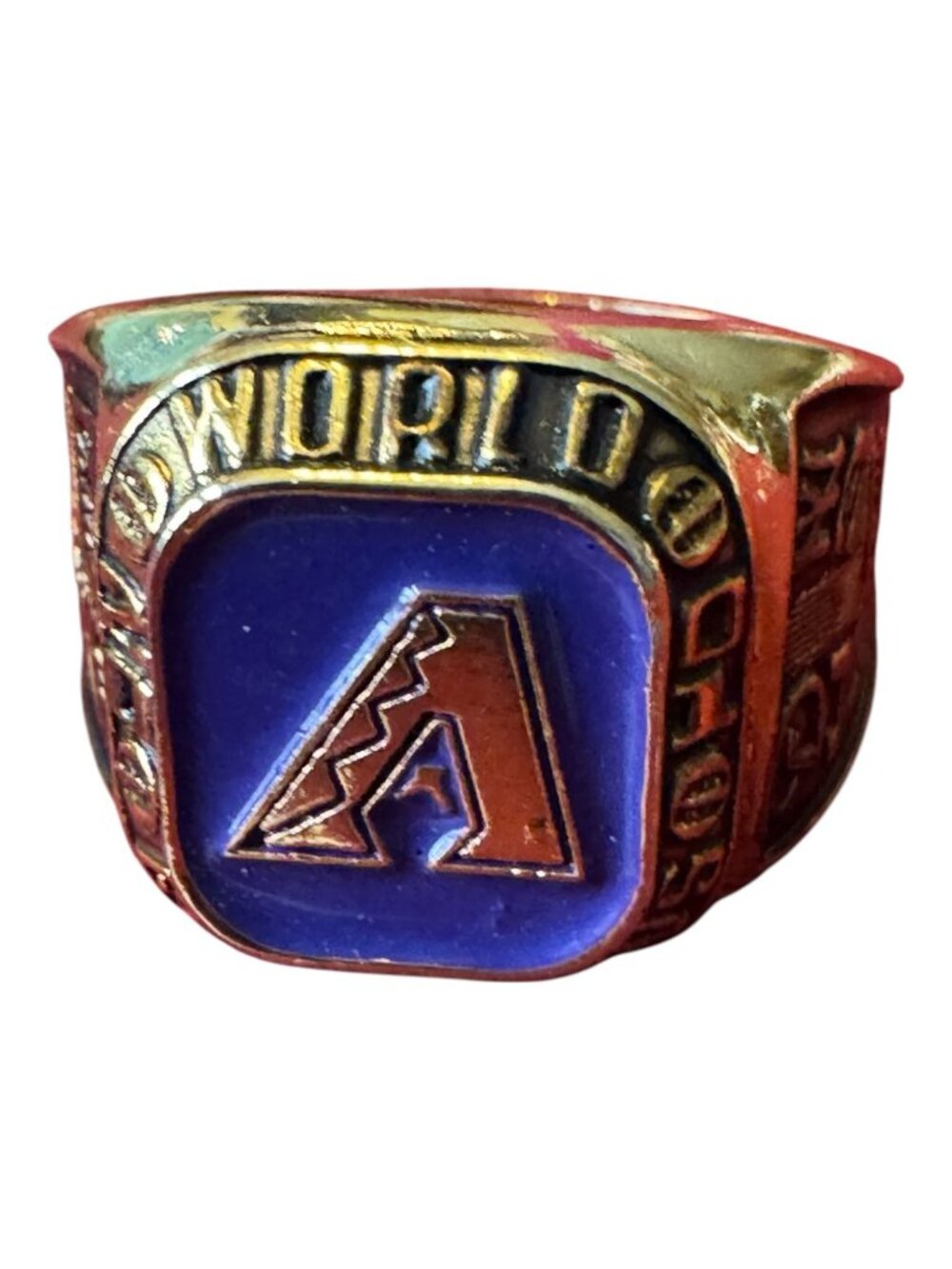 Arizona Diamondbacks 2001 World Series Replica Championship Ring With Gold & Blu